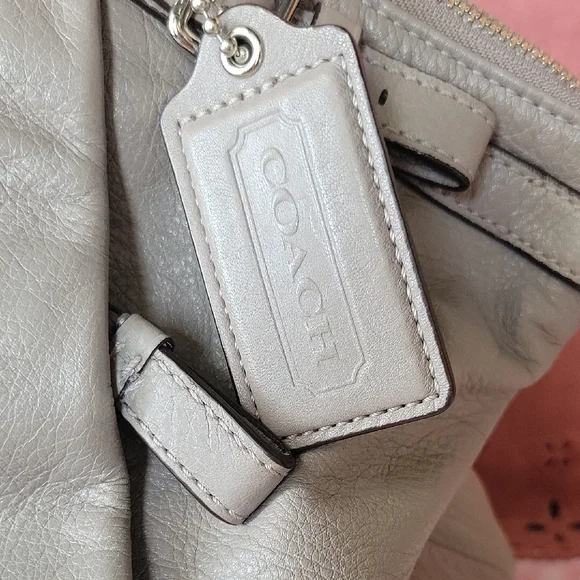 Coach Taupe Leather Shoulder Bag - Picture 3 of 8